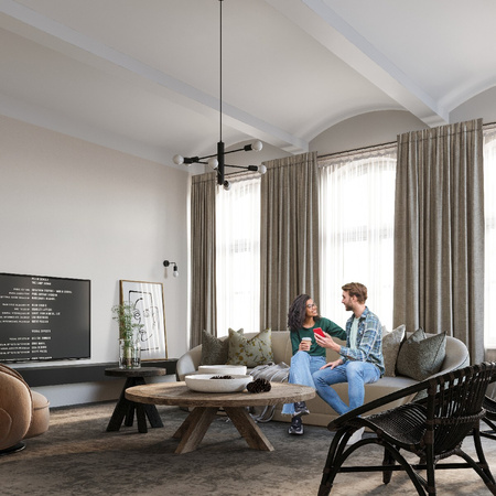 DUOMO 6 hängende Deckenleuchte 6xE27 Kronleuchter Loft schwarz SOLLUX