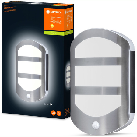 Wandleuchte Fassadenwandleuchte 12,5W 630lm 3000K Bewegungssensor Endura STYLE PLATE WALL LEDVANCE