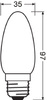 LED-Lampe B35 Kerze E27 4W = 40W 470lm 4000K Neutral 300° Retrofit Glühfaden CLASSIC Osram