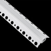Eckprofil Architektonisches Aluminium LED-Profil typ Z für Gipskartonplatten mit Milchglasabdeckung, 2m LUMILED