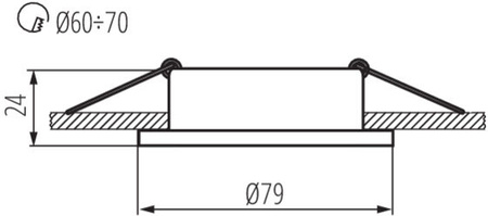 Runde Halogen-Deckenleuchte RADAN MR16 Aluminium Kanlux