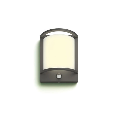 SAMONDRA 3.8W Bewegungssensor 2700K warm IP44 Anthrazit PHILIPS LED Garten Wandlampe