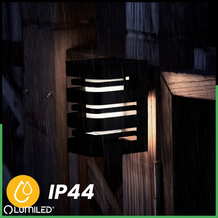 Solar-Wandleuchte LED-Fassadenleuchte Aufbauleuchte CAMILA 3000K Dämmerungssensor LUMILED