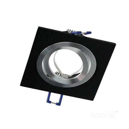 Flush Mount GU10 Halogen Einbaustrahler Mesh Schwarz Quadratisch Kobi