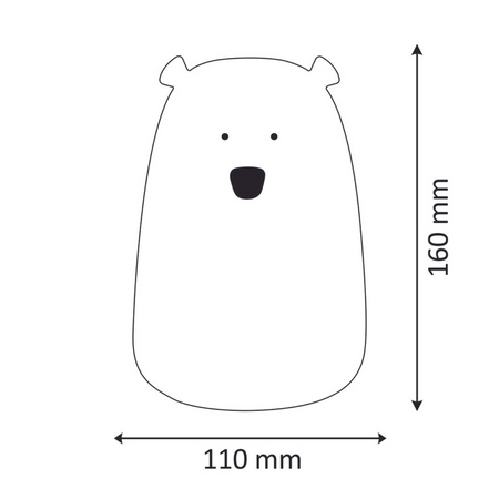 Dekorative Leuchtmittel mit Batterie BEAR TAP TAP Weiß GOLDLUX (Polux) 16cm