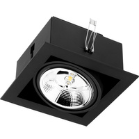 Einbaustrahler GU10, ES111 Einbauspot HALOGEN Quadrat beweglich Schwarz CANIS LUMILED