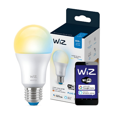 LED-Lampe E27 A60 8W = 60W 2700-6500K SMART WiFi WiZ