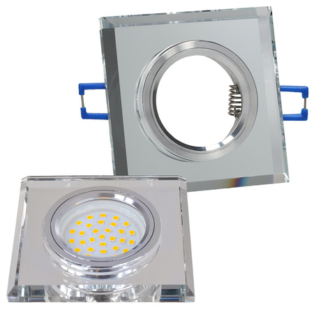 Flush-mounted GU10 Halogen Einbaustrahler Transparent Quadratisch Kobi