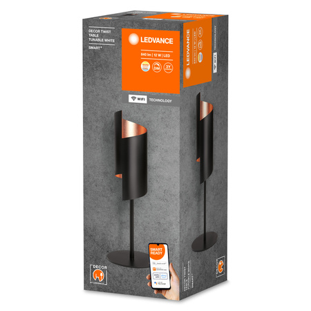 Intelligente LED-Tischleuchte 12W SMART+ WiFi CCT Dimmbar Schwarz Twist Table LEDVANCE
