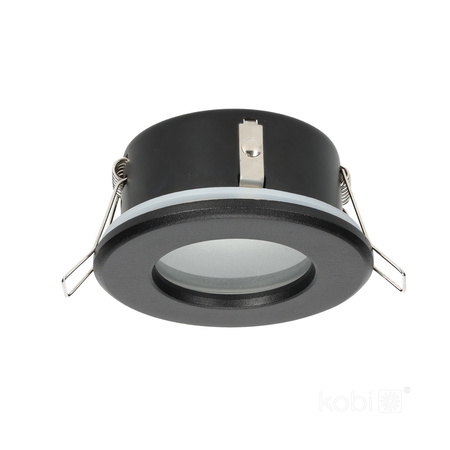 Flush-mounted GU10 Halogen Einbaustrahler Schwarz Rund Kobi