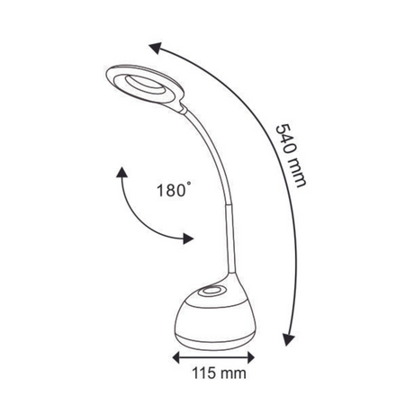 GALACTIC LED-Nachttischlampe weiß + RGB 5W integrierter GOLDLUX-Akku