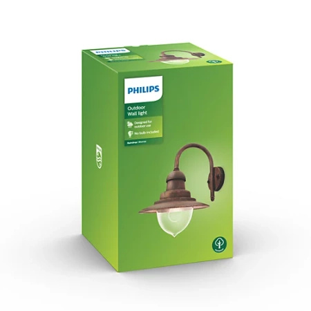 Gartenleuchte LED Wandleuchte RAINDROP myGarden E27 IP44 Laterne für Down Brown PHILIPS