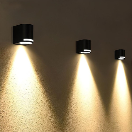 LED GU10 Außenwandleuchte IP54 Schwarz JUSTIN Videx