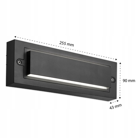 Gartenwandleuchte Elevation LED Wandleuchte 6W SCHWARZ TINA