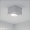 Aufputz HALOGEN Spot Tube Beweglich Quadratisch Weiß 50mm AMAT-S LUMILED