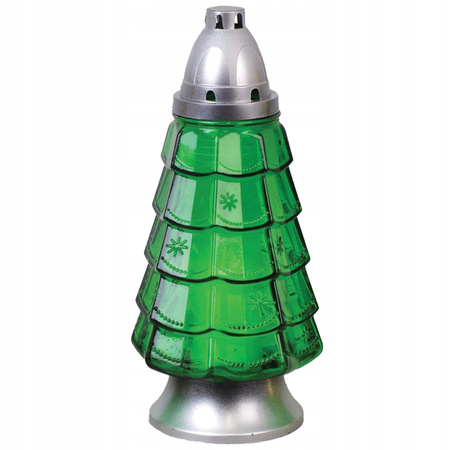 6x Weihnachtsbaumkerzen aus Glas mit 40-Stunden-Einsatz für ein 28 cm großes Grab