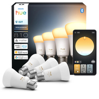 4x LED-Lampe E27 A60 6W = 60W 810lm 1800-20000K CCT SMART Smart Bluetooth ZigBee Weißes Ambiente Philips HUE