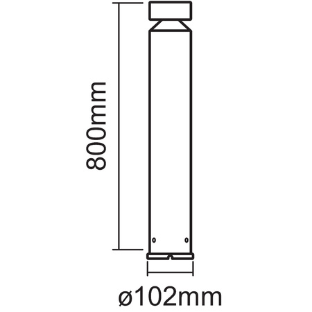 Outdoor-Gartenlampe POST 6W 360lm 3000K 80cm Zylinder im Endura-Stil LEDVANCE