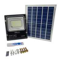 LED Strahler 100 W 6500 K IP65 Solarpanel + Fernbedienung