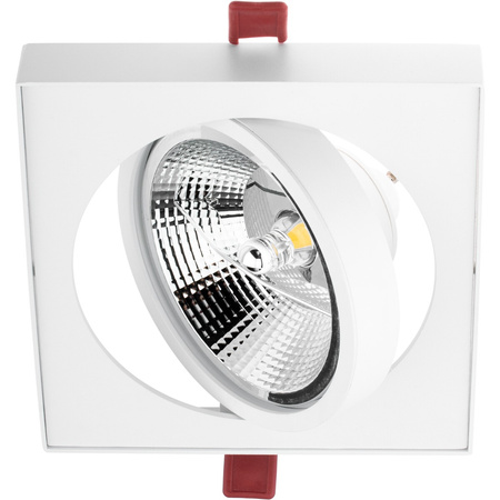 Einbaustrahler GU10, ES111 Einbauspot 14mm Quadrat beweglich Weiß CARPI LUMILED