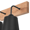 Wandleuchte LULA 2xE27 Schwarz Eiche KM-2.200 Lamkur