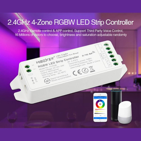 Controller RGB+W LED-Streifen-Controller 12/24V 12A Mi-Light Wi-Fi FUT038M