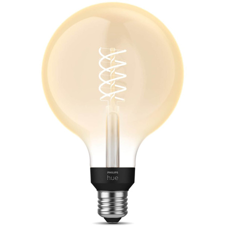 LED Globe E27 G125 7W 2100K Warm Filament PHILIPS HUE Weiß Bluetooth Zigbee Glühbirne