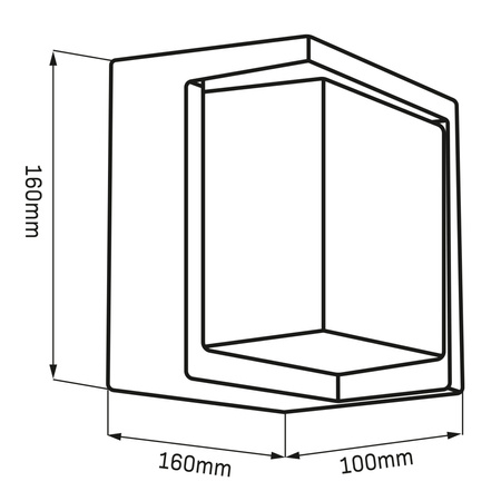 LED-Fassadenleuchte für Wandmontage 12W 1400lm 4000K Neutral 120° Schwarz IP44 Essen Sanico Goldlux