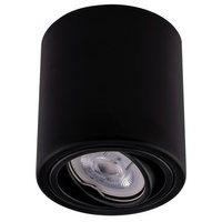 Aufbauleuchte HALOGEN Aluminium Schwarz SPOT TUBE 10cm für LED GU10 Bellalux