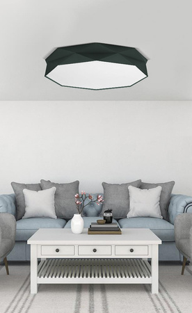 Deckenleuchte Deckenaufbauleuchten Leuchte KANTOOR Rund grün und weiß 86cm 15W 6xE27 1081 TK Lighting