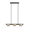 Hängelampe 3x GX53 Schwarz Gold MIRELLA Sanico Goldlux