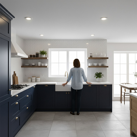 Einbaustrahler GU10, Einbauspot HALOGEN hermetisch für Badezimmer IP44 Weiß AQUA LUMILED