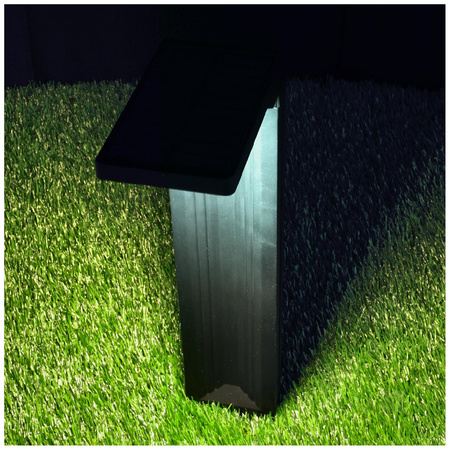 Solar Gartenmast Outdoor Stehend LED 6500K Kalt IP44 Schwarz Spike Kobi