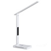 LED-Schreibtischlampe mit Display Ladegerät Wecker CCT DIM Weiß Kobi