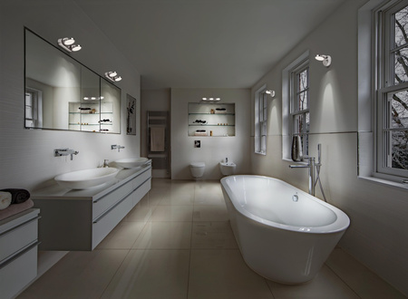 Wandmontierte LED-Deckenleuchte für Badezimmer 20W 700lm CCT 45cm IP44 Dimmbar Silber SMART+ WiFi Sun@Home Ledvance