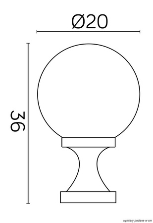 Außengartenleuchte LED BALL CLASSIC II K 4011/1/KF E27 IP43 36cm Su-Ma