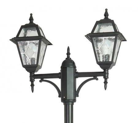 Gartenlaternenlaterne für den Außenbereich E27 Buntglas OGMWN 2 N 185–285 cm schwarz Su-Ma