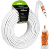 Antennen Koaxialkabel Kupfer Gel CU Terrestrisch 4K Full HD Weiß 15M VAYOX