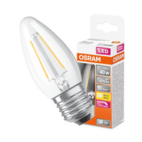 LED Leuchtmittel E27 B35 CL 4,8W = 40W 470lm 2700K Warm 300° OSRAM SUPERSTAR Filament Dimmbar