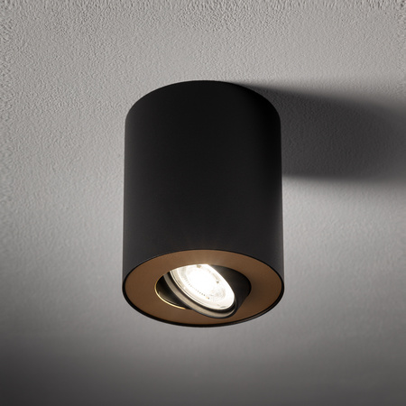 Deckenleuchte SET 8901 Nowodvorski Schwarz und Gold GU10 Spot Tube Aufbaumontage Modern