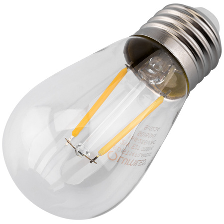 LED Lampen 5-PAK E27 ST14 2W = 20W 3000K Warm 220lm Glühfaden für Girland LUMILED