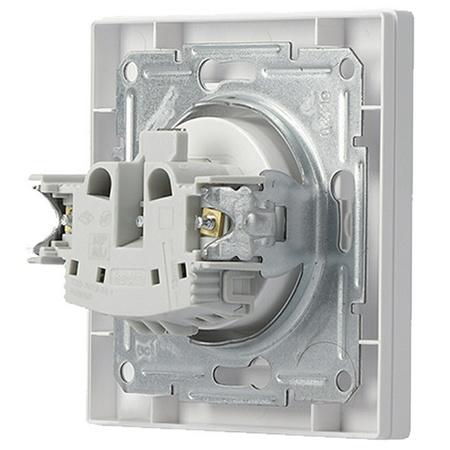 Einzelsteckdose 2P+PE mit Jalousien und SCHNEIDER ASFORA-Rahmen