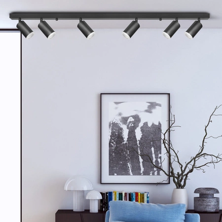 Wand- und Deckenstrahler Leuchte 6x GU10 Schwarz LONDON Sanico Goldlux