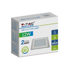 LED-Einbaupanel 12W 4000K Quadrat FLICKER FREE VT-1202G V-TAC