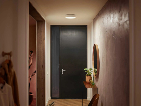 LED-Deckenleuchte Enrave Weiß 9.5W 26cm CCT PHILIPS HUE Bluetooth + Dimmschalter