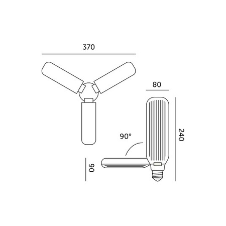 LED Lampen für Pflanzen 24W E27 1200K Weiß KOBI PLANTS