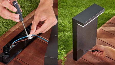 Philips HUE Nyro WACA Außenmastleuchte 13,5 W Schwarz 17455/30/P7