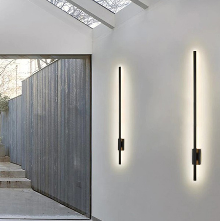 LED-Wandleuchte LUNA BLACK Metall 120cm moderner Stil IP54