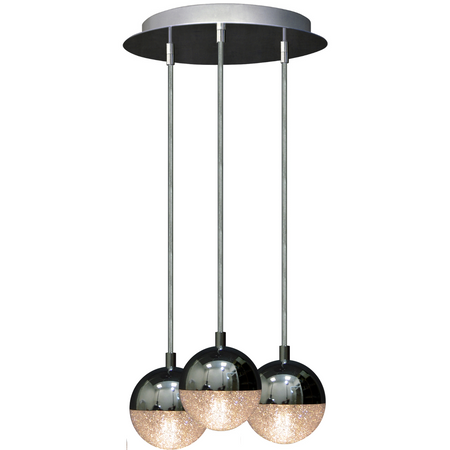 Hängende Deckenleuchte Amarillo 3xG9 glänzendes Silber GLAMOUR