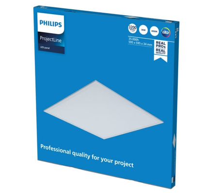 LED-Einbaupanel 36W 4000k 3200lm 60x60 cm weiß Projectline NOC PHILIPS CASETON